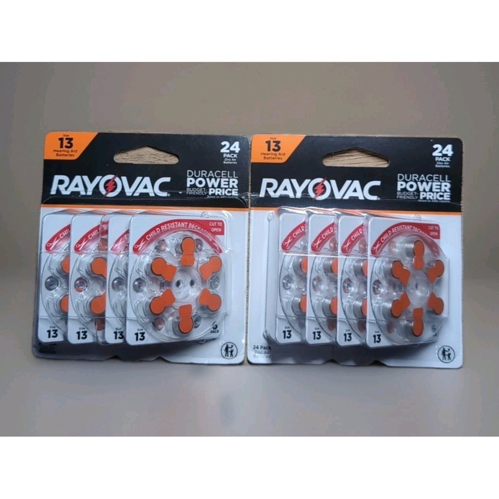 Rayovac Hearing‎ Aid Batteries 2-24 Pack Size 13-Expiration Date Oct 2028 NIB 48